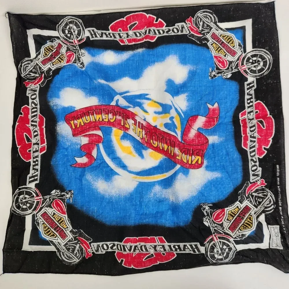 Vintage 90s Harley-Davidson Ride Into The 21st Century Bandana